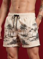 Tropical Island Print Shorts