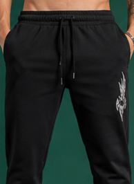 Black Dragon Print Jogger