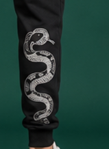 Black Snake Print Jogger