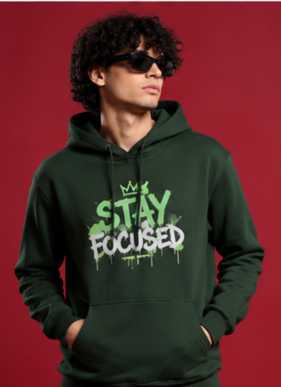 Stay Focused Hoodie (Dark Green)