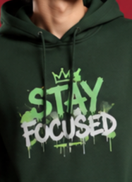 Stay Focused Hoodie (Dark Green)