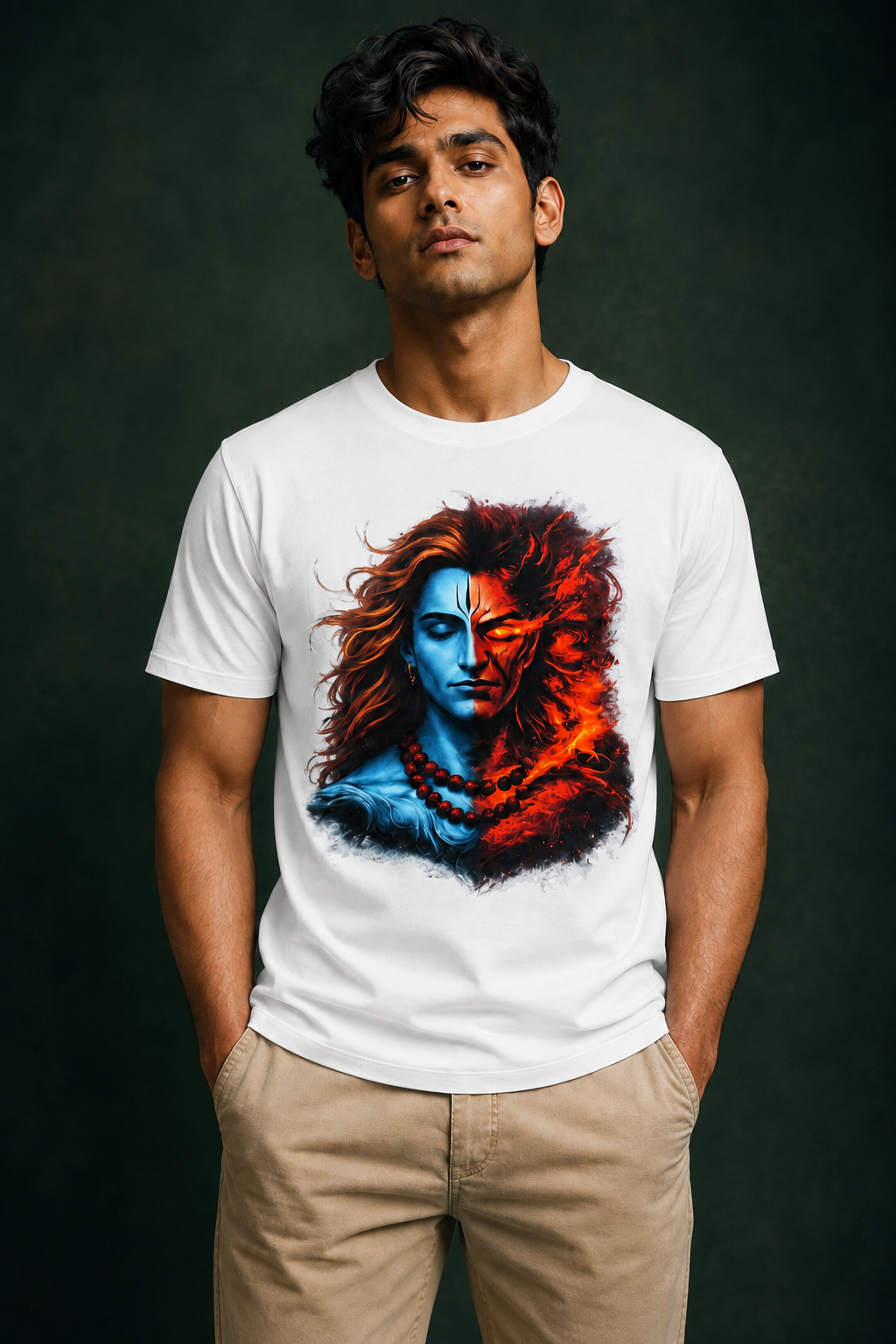 Mahadev Shiva Printed T-Shirt for Men | Premium Cotton Regular Fit Streetwear | 220gsm
