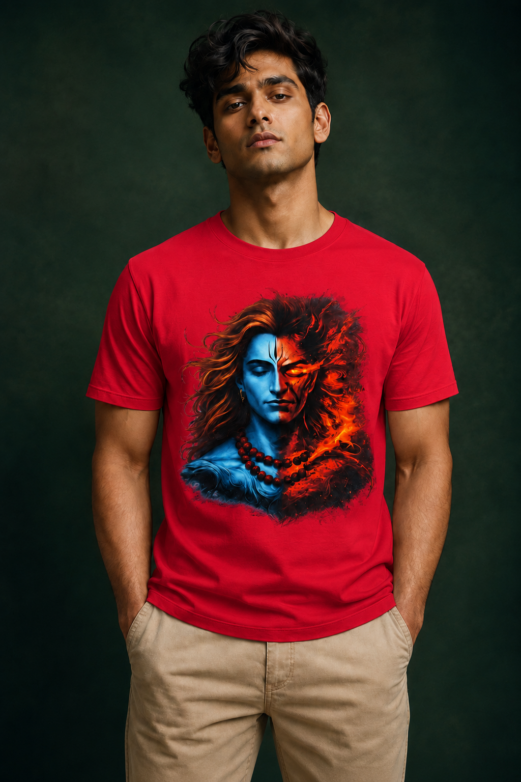 Mahadev Shiva Printed T-Shirt for Men | Premium Cotton Regular Fit Streetwear | 220gsm