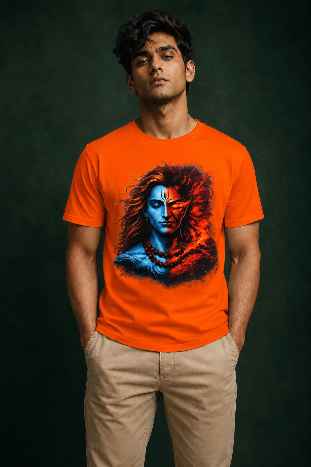 Mahadev Shiva Printed T-Shirt for Men | Premium Cotton Regular Fit Streetwear | 220gsm